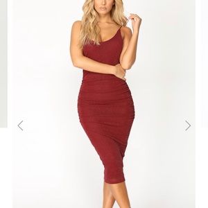 Fashion nova size s red sparkly dress